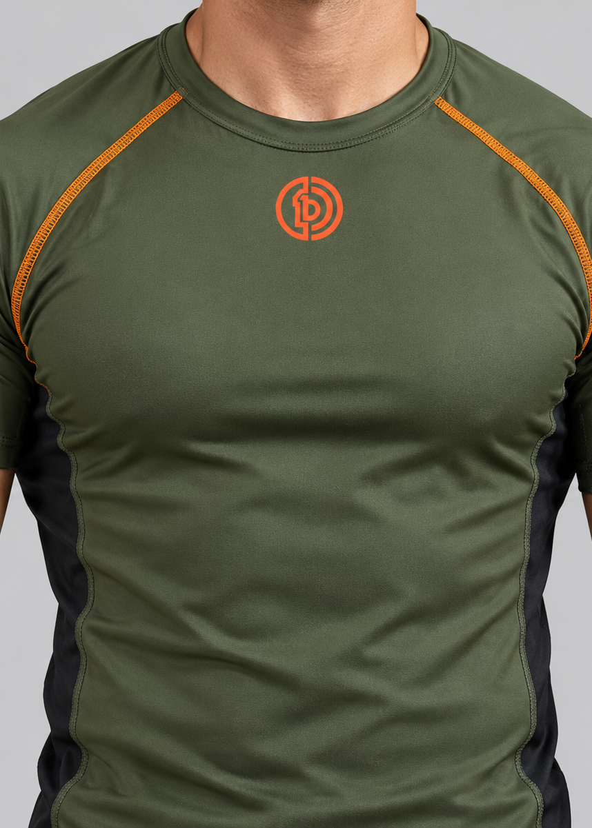 Beyond Human Olive Rash Guard