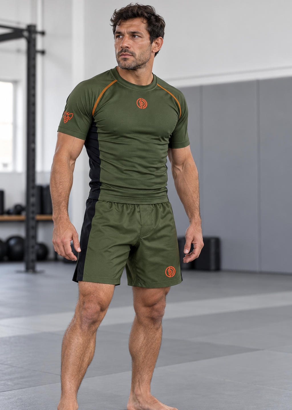Beyond Human Olive Rash Guard