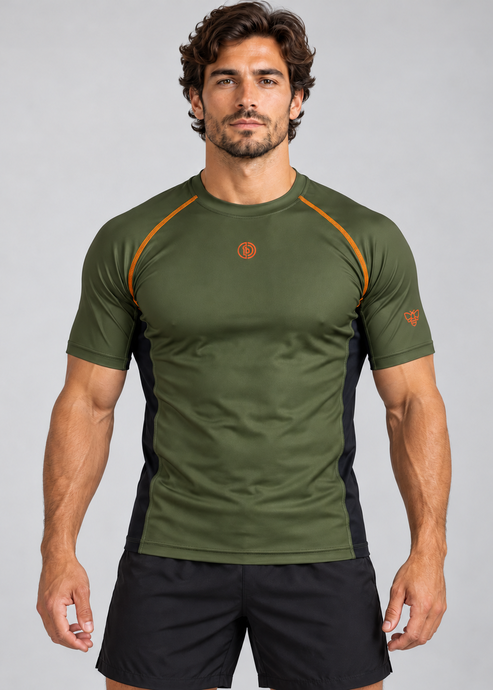 Beyond Human Olive Rash Guard